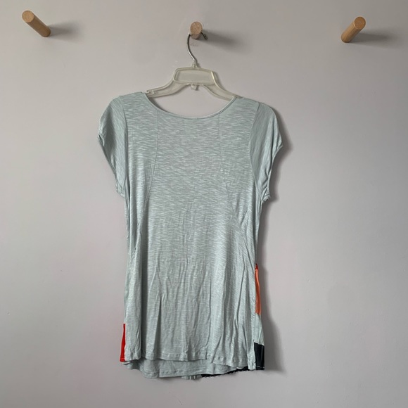 Anthropologie One September Accordion Pleated Colorblock Shirt - Picture 5 of 6